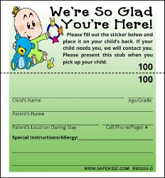 2-Part Stock "Baby & Teddy Bear" - Pack of 200 Green 