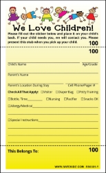 3-Part Stock "Kids Playing" - Pack of 200 Yellow 