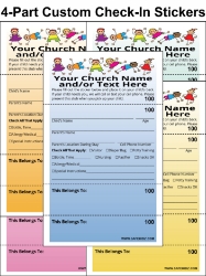 4-Part Check-In & Security Stickers - Box of 800 