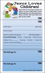 4-Part Stock "Jesus Loves Children" - Pack of 200 Blue 
