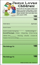 4-Part Stock "Jesus Loves Children" - Pack of 200 Green 
