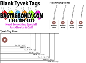 Blank Tyvek Tags (PolyArt Substitute) - Box of 1000 