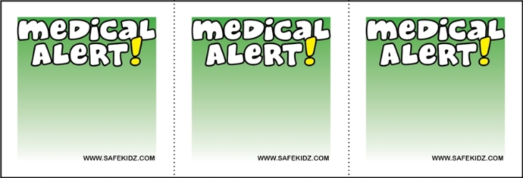 "Medical Alert" Stickers - Pack of 200 