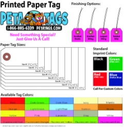 Printed Paper Tags - Box of 1000 