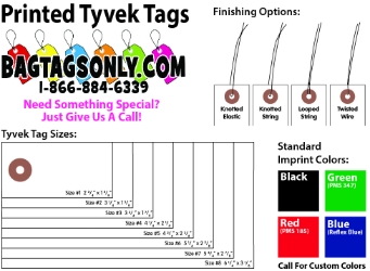 Printed Tyvek Tags (PolyArt Substitute) - Box of 1000 