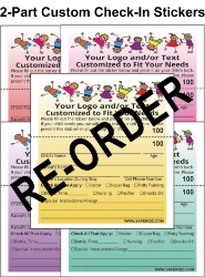 Re-Order 2-Part Check-In & Security Stickers - Box of 800 