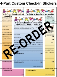 Re-Order 4-Part Check-In & Security Stickers - Box of 800 