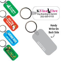Ring-Its Leash/Collar Tags - Rectangle Large w/RC   