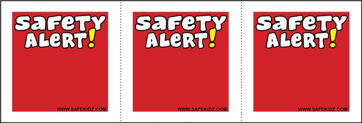 "Safety Alert" Stickers - Pack of 200 